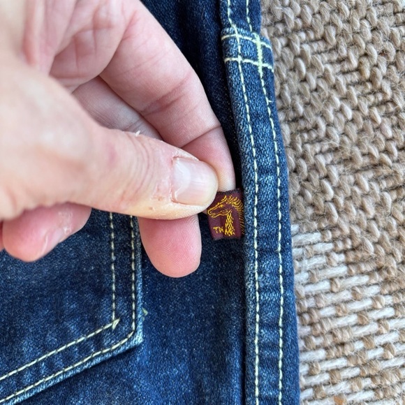 Vintage 80s Jordache Blue Denim Jeans yellow stich EUC - Picture 4 of 7